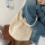 ( Beige)handmade weave bag bag woman summer wind bag hollow shoulder big bag