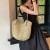 ( Beige) bag weave bag woman high capacity summer Shoulder bag