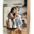 ( **cm Navy blue)canvas bag woman bag high capacity belt zipper student portable all-Purpose bag