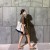 ( **cm Navy blue)canvas bag woman bag high capacity belt zipper student portable all-Purpose bag