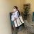 ( **cm Navy blue)canvas bag woman bag high capacity belt zipper student portable all-Purpose bag