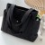(Rice white )canvas bag woman high capacity brief all-Purpose portable bag Shoulder bag