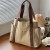 (Rice white )canvas bag woman high capacity brief all-Purpose portable bag Shoulder bag