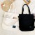 ( white)ins more women Korean style shoulder canvas bag fashion big student bag canvas