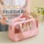 ( pink  small size  )splice thickvc transparent bag bag multifunction