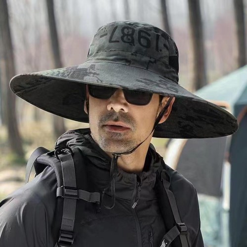 ( gray)summer men hats Outdoor sun hat  big sunscreen sun hat
