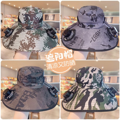 (  Dark gray)sun wind man summer Outdoor ultraviolet-proof Shade super big sunscreen Bucket hat