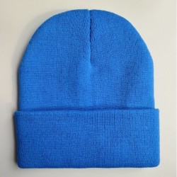 ( black  )logo embroidery pure color hedging woolen knitting hat