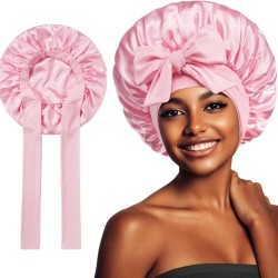 ( black  Pink)color belt bow imitate silk width hat woman head