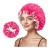 (  black+ Khaki) Double layer flower family hat Double surface big lady color