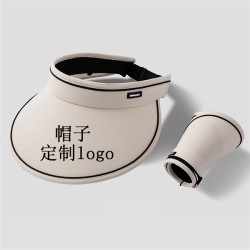 ( rice white)foldablelogo Word hat sun hat sunscreen big travel