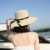 (D  Khaki khaki) straw hat lady big sunscreen foldable bow Sandy beach ultraviolet-proof