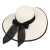 (D  Khaki khaki) straw hat lady big sunscreen foldable bow Sandy beach ultraviolet-proof