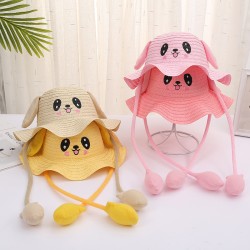 same style child lovely cartoon straw hat summer Outing sun hat