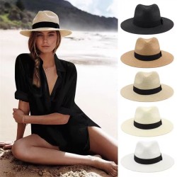( Beige )man woman summer sunscreen straw hat Shade width sun hat travel Sandy..