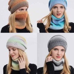 (  Gradual change purple ) hat Autumn and Winter Korean style gradual change c..
