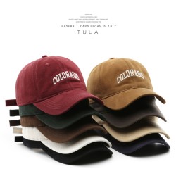 ( Navy blue)day Autumn and Winter woman fashion fashion retro Word embroidery cap outdoor sports man Shade baseball cap