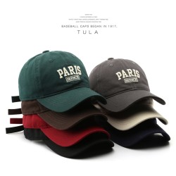 ( Navy blue)day Korean style woman spring autumn personality Word embroidery cap Outdoor man sunscreen Shade baseball cap