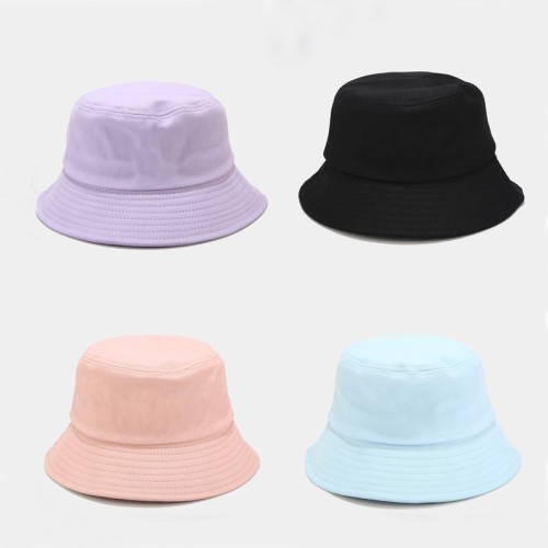 ( yellow)Korean style color Bucket hat woman day summer student lovers sun hat hat