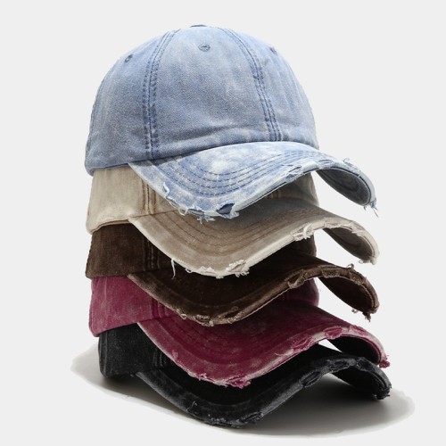 ( black) Cowboy blue baseball cap hole cap woman head sunscreen