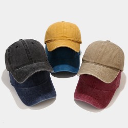 ( yellow)occidental styleins retro brief baseball cap man woman Outdoor all-Pu..