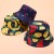 ( white)occidental style tropical print fruits pattern Bucket hat woman summer outdoor sports sun hat leisure
