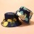 ( white)occidental style tropical print fruits pattern Bucket hat woman summer outdoor sports sun hat leisure