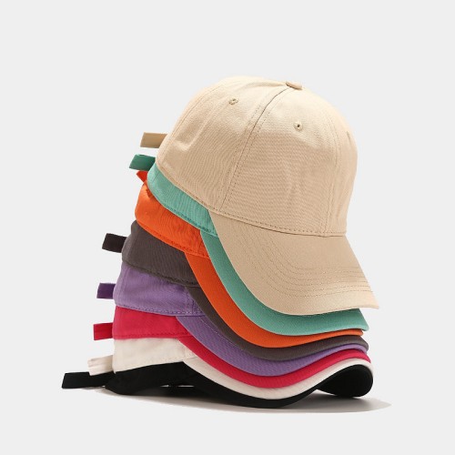( black)  pure color baseball cap man woman brief all-Purpose leisure cap samll