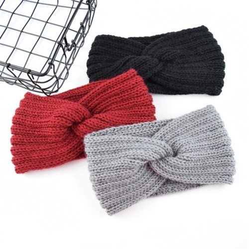 (   black )occidental style knitting woolen belt head handmade weave head belt fashion warm Autumn and Winter
