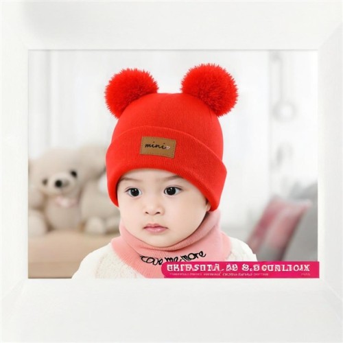 ( black) Baby hats pure color woolen hedging fetal headII