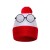 ( red  while + frame ) hat woolen christmas knitting christmas knitting hat eyes