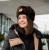 ( red) Outdoor thick man lady warm velvet leather hat