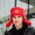 ( red) Outdoor thick man lady warm velvet leather hat