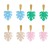 ( green) Acetate sheet multilayer Earring leaves Colorful multicolor earrings woman