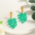 ( green) Acetate sheet multilayer Earring leaves Colorful multicolor earrings woman