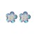 ( blue)summer day fresh women occidental style flowers earrings color handmade bronze weave colorful