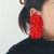 occidental style exaggerating summer day Cloth multicolor big flowers earring sweet long tassel leaves earrings