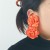 occidental style exaggerating summer day Cloth multicolor big flowers earring sweet long tassel leaves earrings