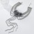 occidental style fashion diamond bow wind long tassel necklace lady multilayer chain