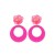 occidental style Bohemia wind Round earrings color weave hollow Earring exaggerating flowers earring