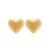occidental style exaggerating surface love heart-shaped ear stud lady fashion summer brief gilded earrings Ear