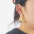 ( Gold)occidental style exaggerating Metal geometry Stripe width surface lady circle elegant woman brief Earring