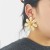 ( Gold)occidental style exaggerating gold diamond big flowers ear stud fashion retro exaggerating earrings