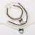 occidental style retro elegant Pearl necklace set  temperamentPU chain bow clavicle chain woman