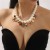 fashion more pendant necklace  occidental style insect love imitate Pearl beads clavicle chain