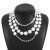 ( Gold) occidental style Round imitate Pearl necklace  temperament fashion geometry multilayer clavicle chain