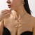 (E13257) occidental style personality brief Alloy hollow love necklace  all-Purpose lady earrings