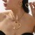 (E13257) occidental style personality brief Alloy hollow love necklace  all-Purpose lady earrings