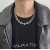 ( necklace)rhombus titanium steel necklace man womanins wind samll high clavicle chain man