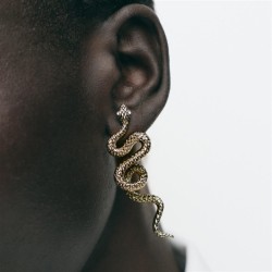  personality retro wind Alloy snake ear stud high all-Purpose leisure day woman style